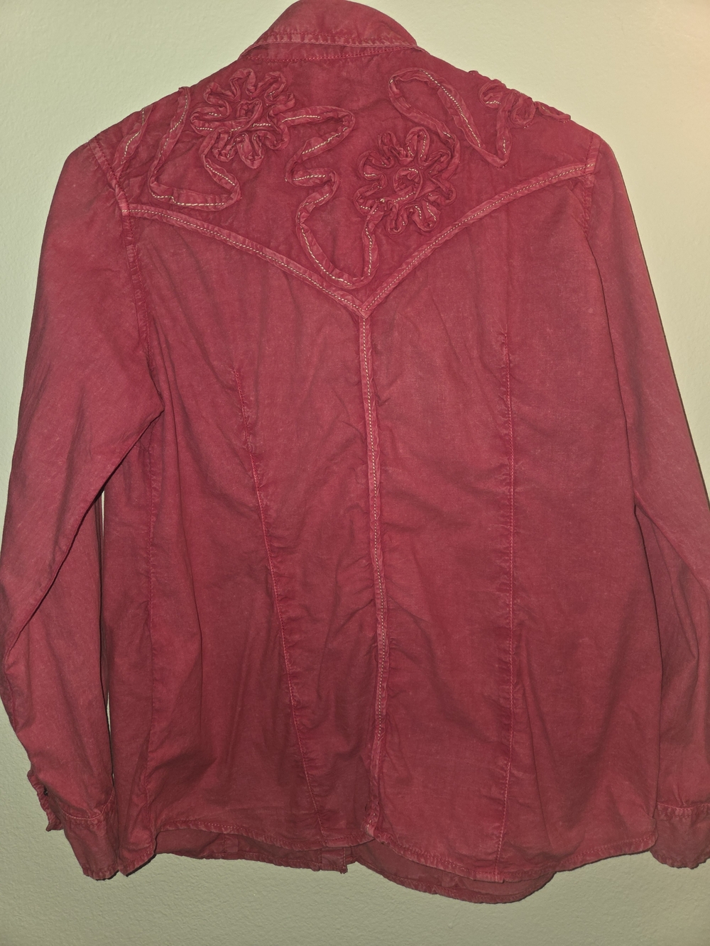 RYAN Michael Red Embroidered Button-Down Shirt - Picture 2 of 6